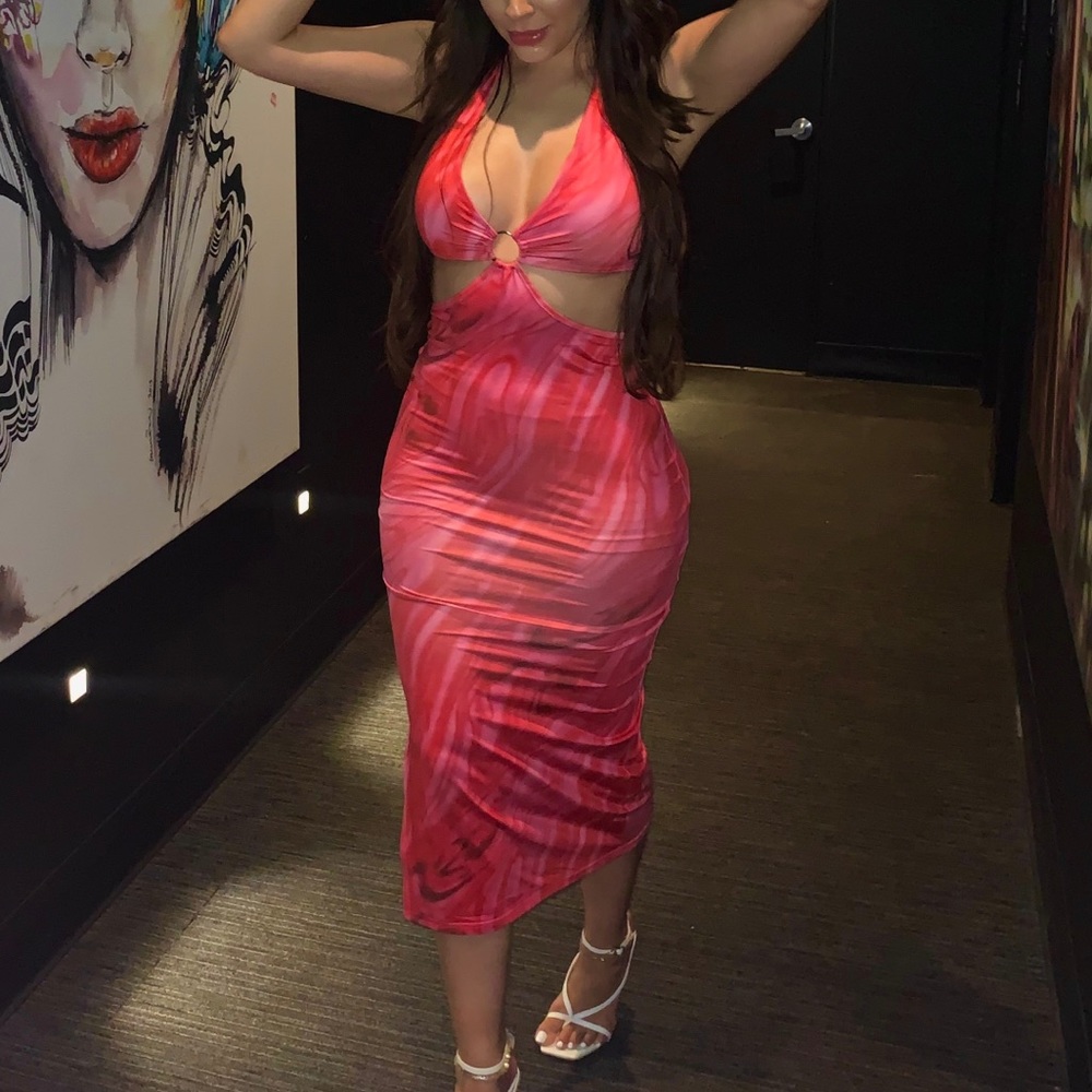 Y2K cut out dress
